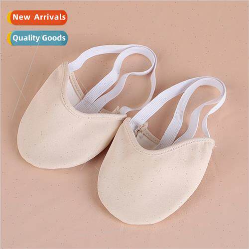 Beige Practice Shoes Soft Sole Pointed Toe Front Half Foot H