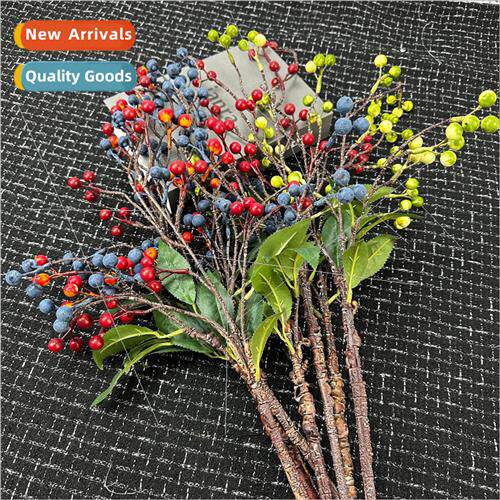 Fake flowers blueberry fru branches home living room wedding