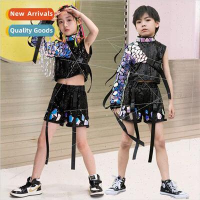 Childrens jazz set dance clothes fashion modeling catwalk ti