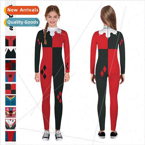 Halloween clowns female digal printing boys and girls tight