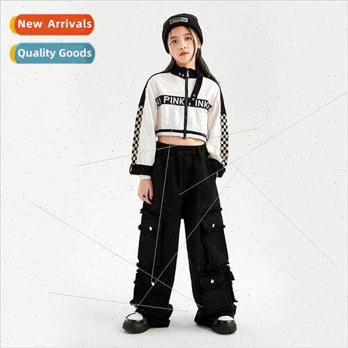 Jazz Dance Costume Girls Autumn and Winter Children hiphop m
