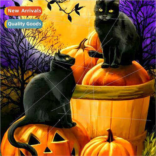 Cross Stch New DIY Pumpkin Cat Full Stch mple Handmade Threa