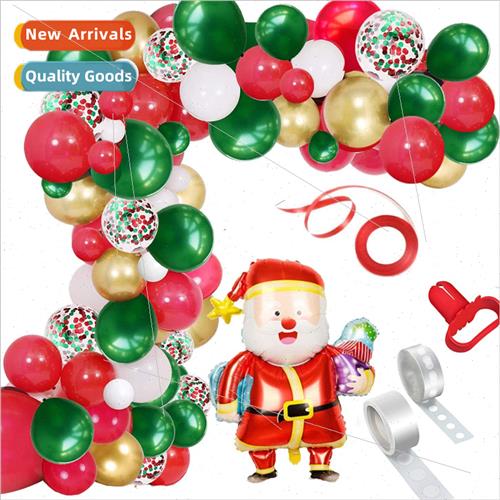 New Father Christmas Balloon Set Christmas Party Red Green B