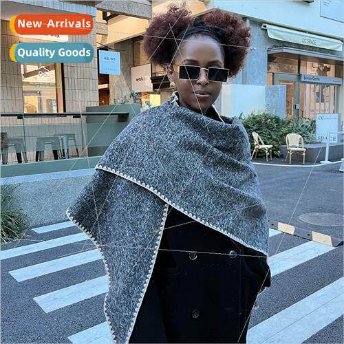 Faux cashmere scarf female winter thickened warm triangle sc