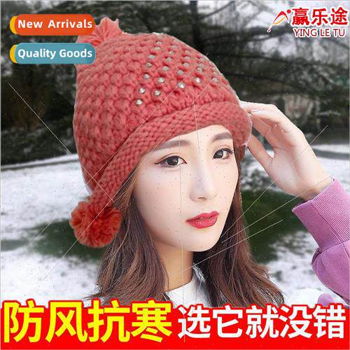 Woolen cap children 2023 fall winter new knted cap tide ear