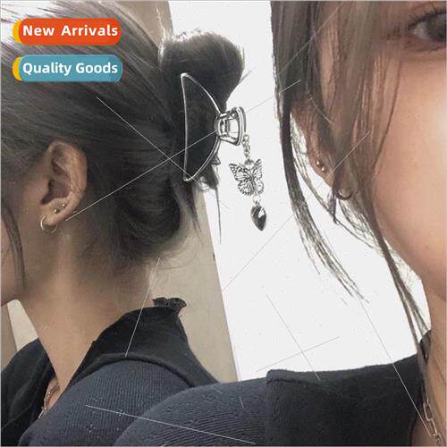 Koreametal butterfly grab clip butterfly pendant hair grab c