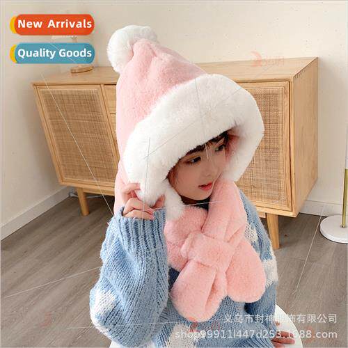 3-15 years old children hat scarf gloves twoPCS set all-in-o