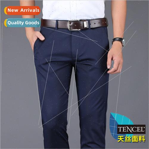 Su pants men loose straight business mal men pants in young