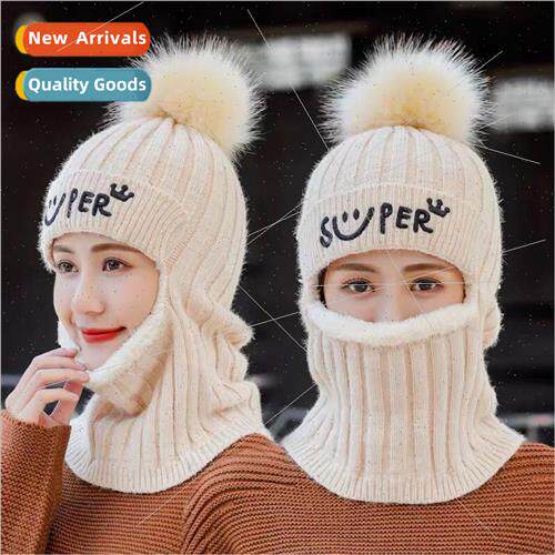 Hat female winter knted ear protection wool cap warm thicken