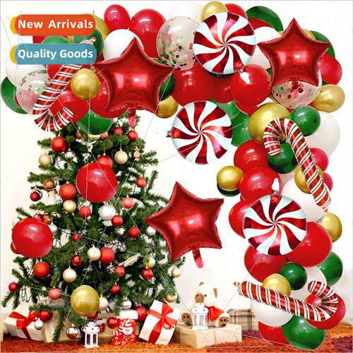 Christmas Balloon Chain Set Candy Pinwheel Red Green Arch Ga