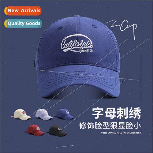 Soft top baseball cap female Korea  new embroidery show face