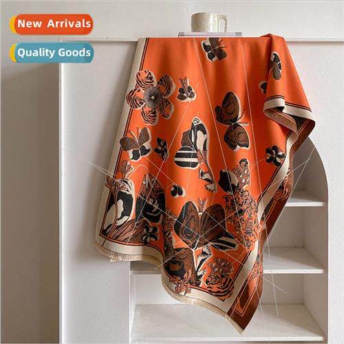 New fall winter retro butterfly scarf female high-level sens