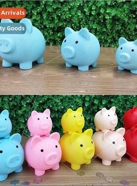 Vinyl small piggy bank family children boys girls children o