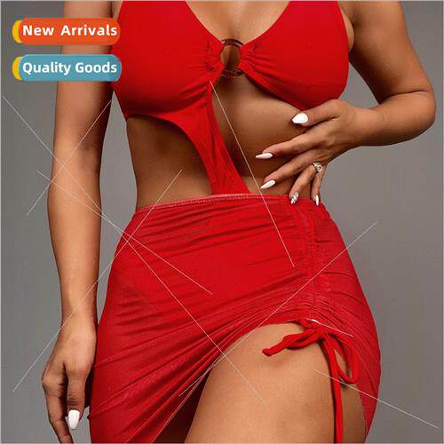 Women Hollow Out One Piece Two Piece Sexy One Piece Swimsu B