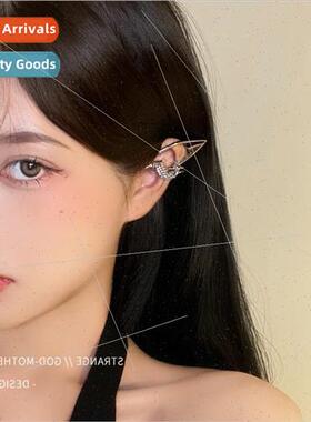 Pointed ear earrings whout ear holes ear clips female sense