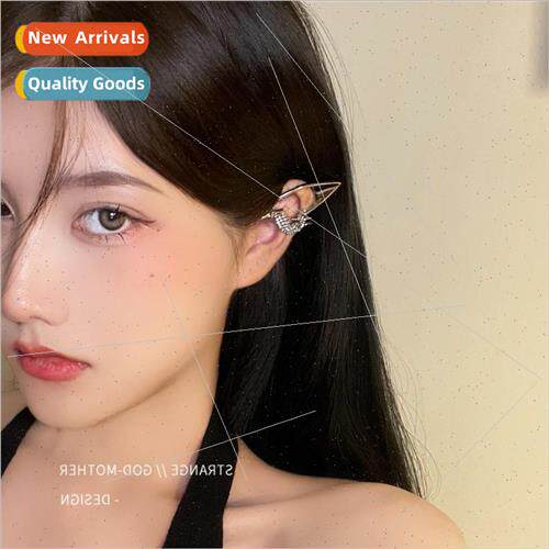 Pointed ear earrings whout ear holes ear clips female sense