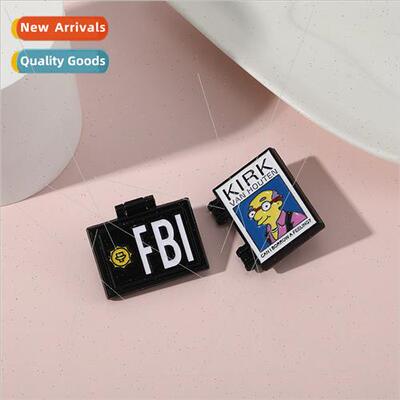 Cartoon Comedy Characters Metal Pin Reversible Work ID Alloy