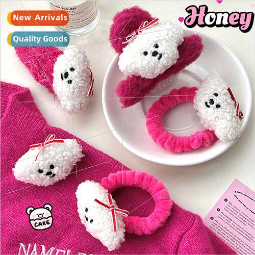 Rose red curly hair puppy hair accessories cute versatile ba