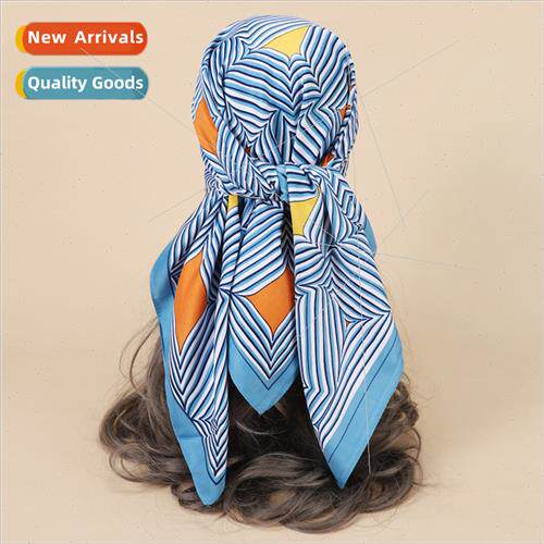 Early fall new twill silk 90 square scarf female Korea  fash