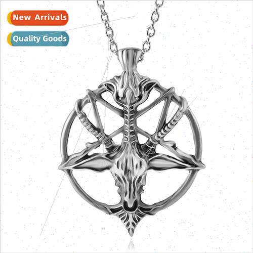 retro skull Pan God sheep head necklace round pendant pendan
