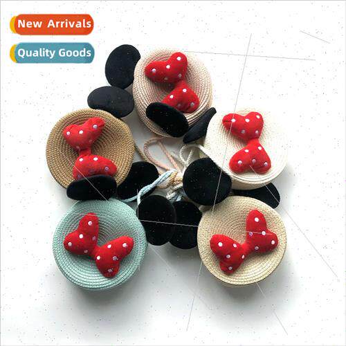 Children sun hat girls summer new straw hat bag set sunscree