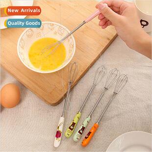 Cute Bear Whisk Ceramic Handle Stainless Steel Stirrer Styli