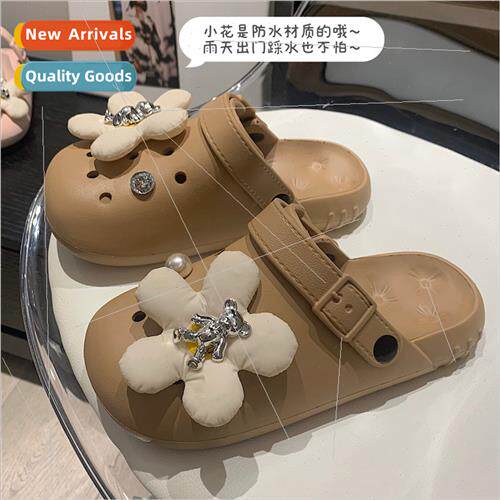 Ins wind female summer soft thick bottom hole shoes seaside