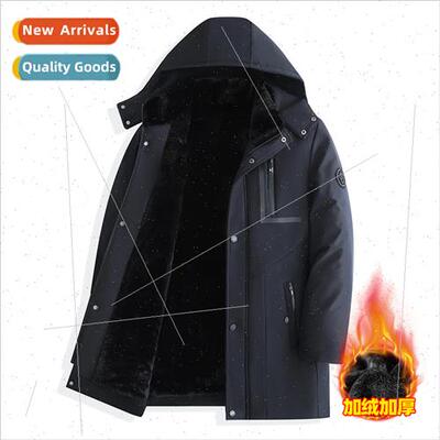 Autumn winter middle-aged elderly men padded jacket tweed cl