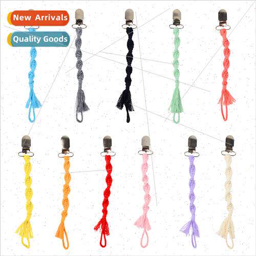 INS Braided Swivel Knot Cotton Cord Pacifier Chain Teether A