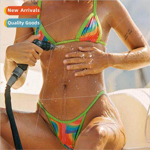 New Europe sexy swimsu women spl triangle digal print bikini