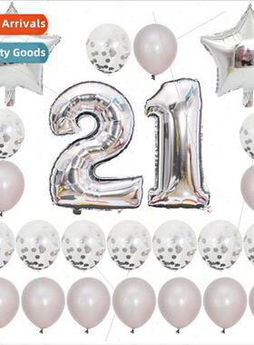 24 Balls Birthday Party Set 18 20 30 40 50 60 Rose Gold Numb