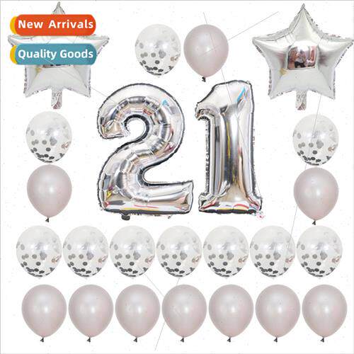 24 Balls Birthday Party Set 18 20 30 40 50 60 Rose Gold Numb
