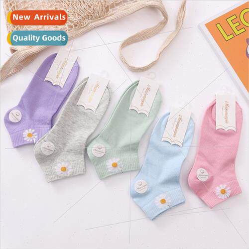 Spring summer small daisy tide socks Ms. comtable boat socks