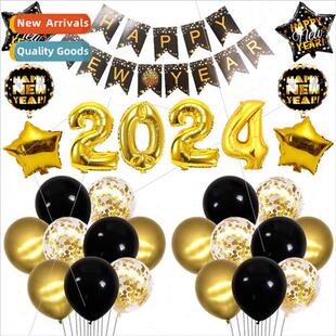 Day Year Balloon Set Pentagram 2024 Eve New