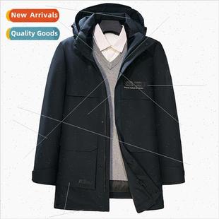 new thickened goose Winter medium jacket down men length dow