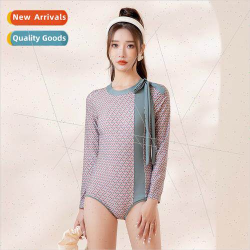 One-piece swimsu 2023 new Korean female conservative belly-s