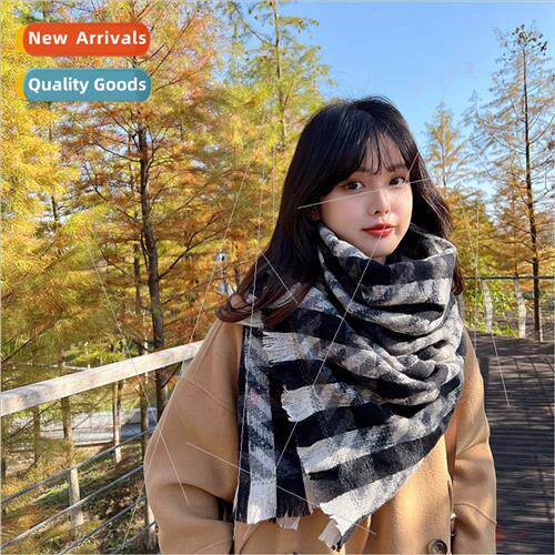 2021 new scarf female winter Korea  plaid fall winter thicke