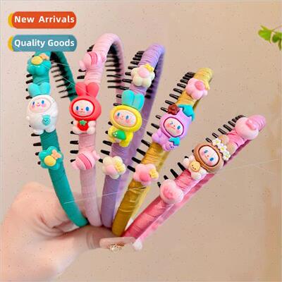 Children cartoon wh teeth hair bands girls broken hair organ