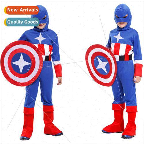 Halloween cosplay costumes Childrens Captain America Permanc