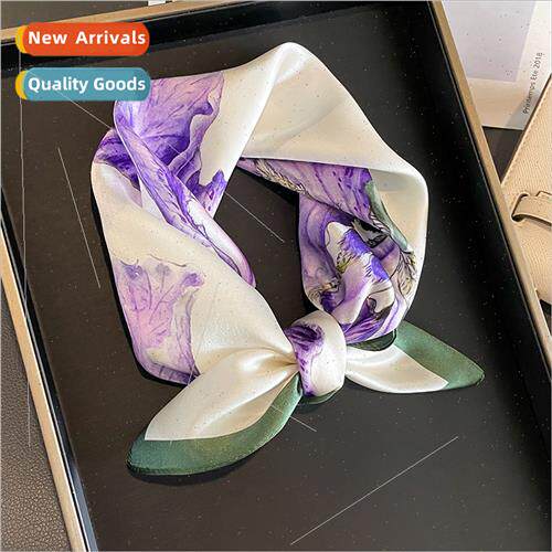 2023 new fashion silk small square scarf female mulberry sil