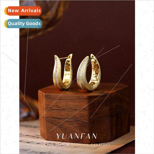 925 silver Italian Metal Brushed Frosted Geometric Earrings