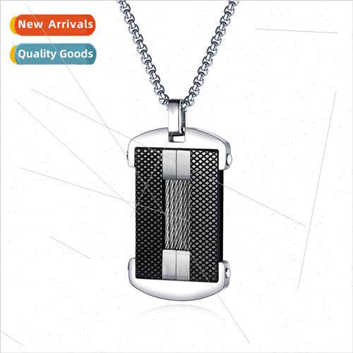 Europe new men tags wire pendant tanium steel tide men milar