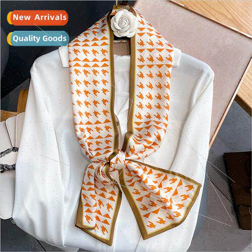 Korean  new birds pattern imation silk small silk scarf - lo