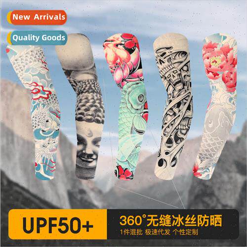Tattoo Sleeve Cover Flower Arm Seamless Arm Sleeve Men Women