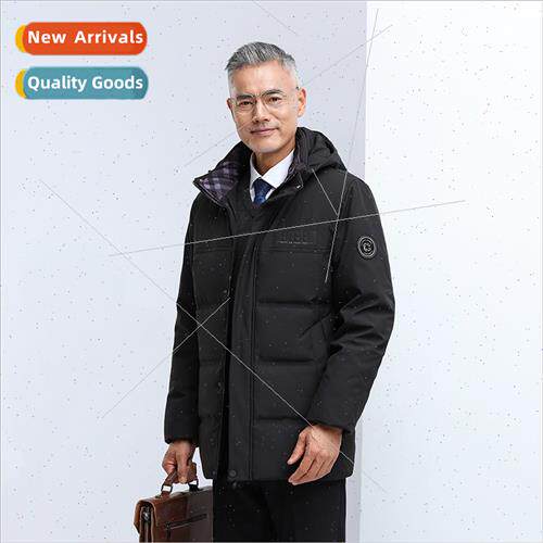 new winter clothing middle-aged elderly dad installed high-