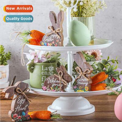 New st Easter Bunny Tabletop Decoration Farmhouse Kchen Dini