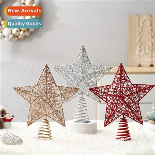 New Christmas decorations Iron glter skeleton e topper star