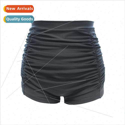 New solid color plus size Europe womens swim trunks high wai
