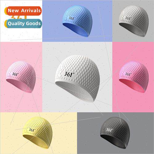 Swimming cap womens large long hair waterproof silicone ear