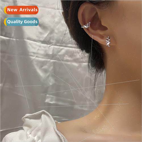 INS painless no ear holes double V ear bone clip love beans